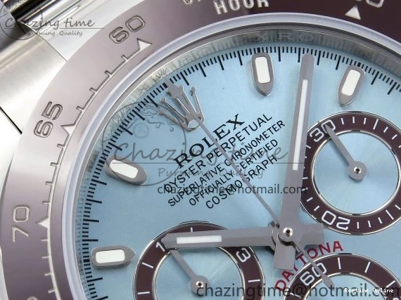 0418 TimelessDesign DAYTONA 116506 SS OMF BEST EDITION ICE BLUE DIAL ON SS BRACELET A7750 (SLIM MOVEMENT) 1811